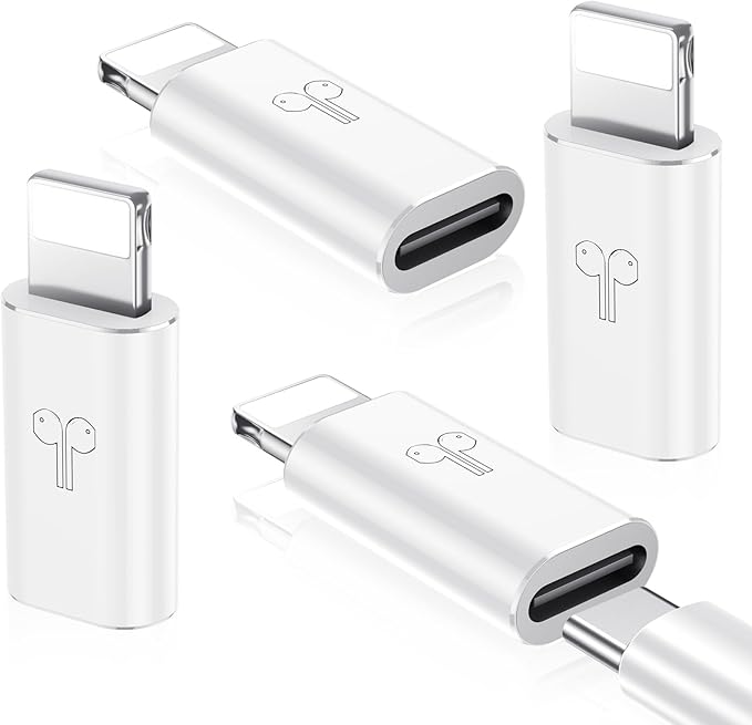 Temdan 4 Pack USB C to Lightning Adapter by Temdan