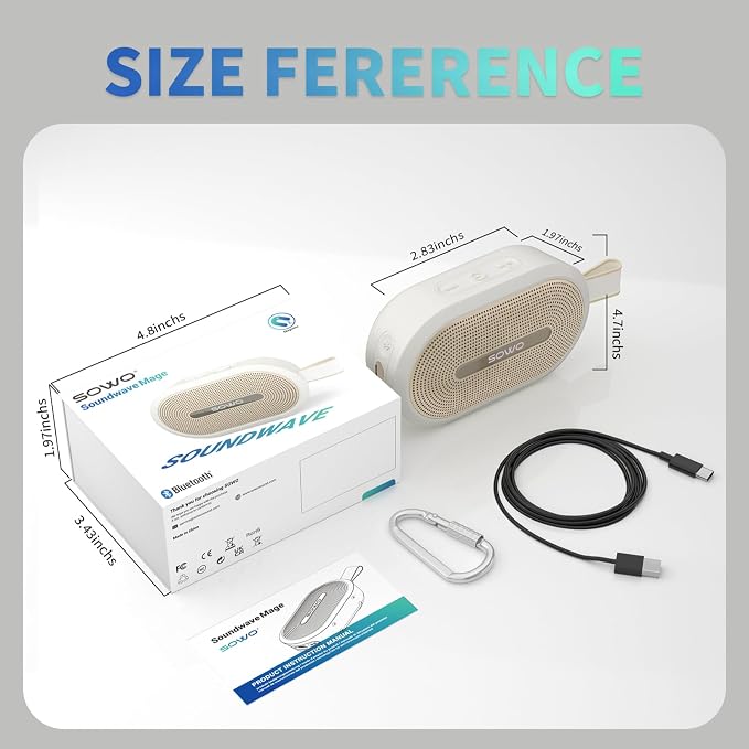 SOWO Wireless Portable Small Speaker, Ultra Magnetic Bluetooth Speaker - Image 8