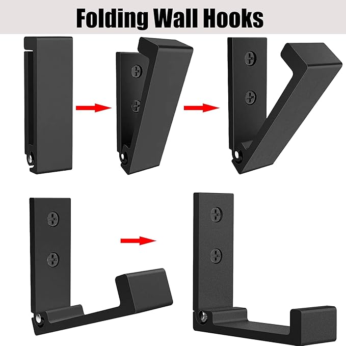 Folding Coat Hooks, Foldable Wall Hooks - Image 6