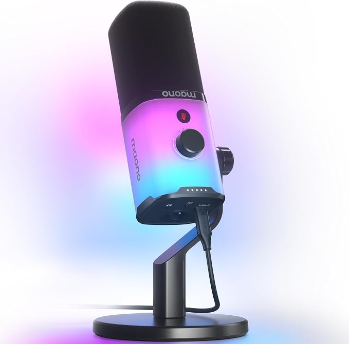 MAONO Dynamic Gaming Microphone: USB/XLR Streaming Mic by MAONO