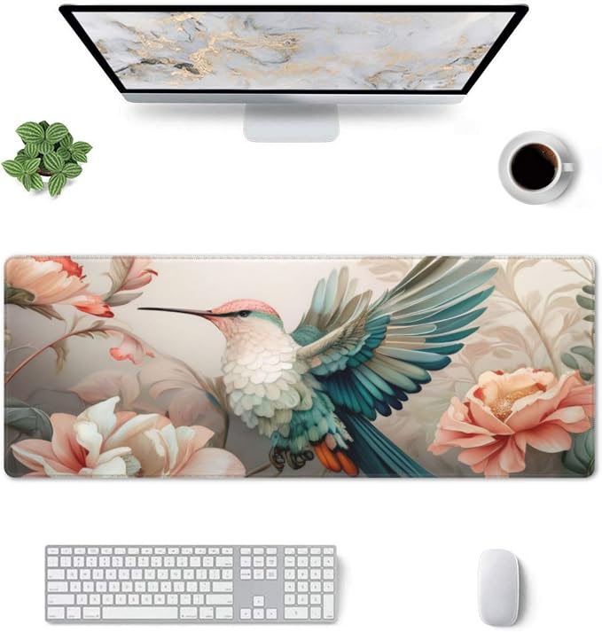 Gaming Mouse Pad, Large Non-Slip Rubber Base Mousepad, Keyboard Mouse Mat - Image 3