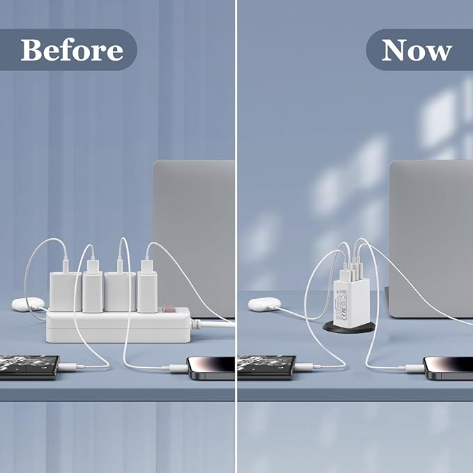 USB C Wall Charger, 40W 4-Port USB C Charger Block, Fast Charging Block Dual - Image 7