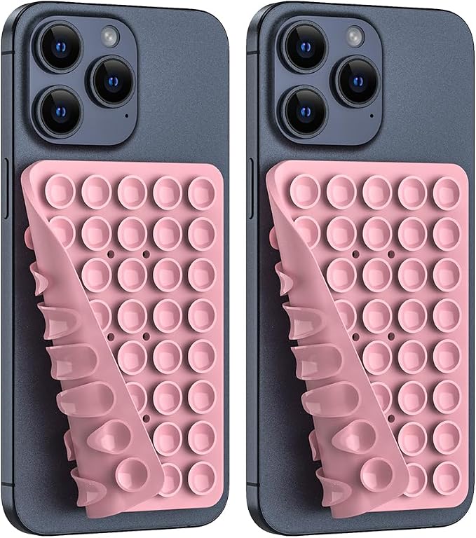 2PACK Silicone Double Sided Suction Phone Case Mount, Detachable Hands Free & by CMZZ