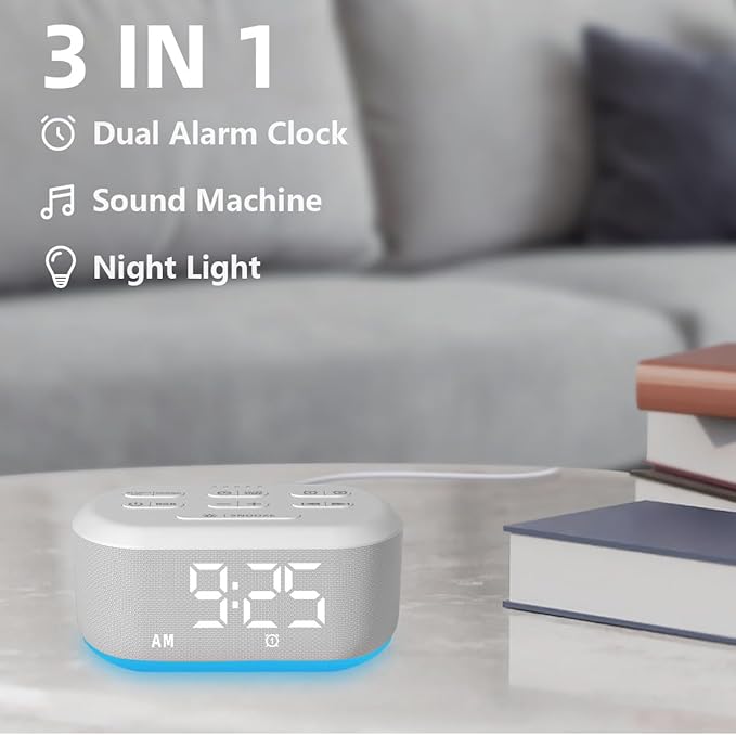 Brown Noise Machine Small Digital Alarm Clock Sound Machine - Image 2