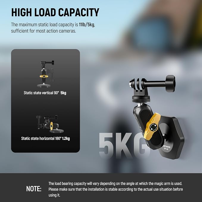 Neewer Magnetic Action Camera Car Mount Kit - Image 3