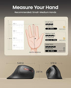 ProtoArc Ergonomic Vertical Mouse, EM11 NL Rechargeable Wireless Mouse Bluetooth - Image 6