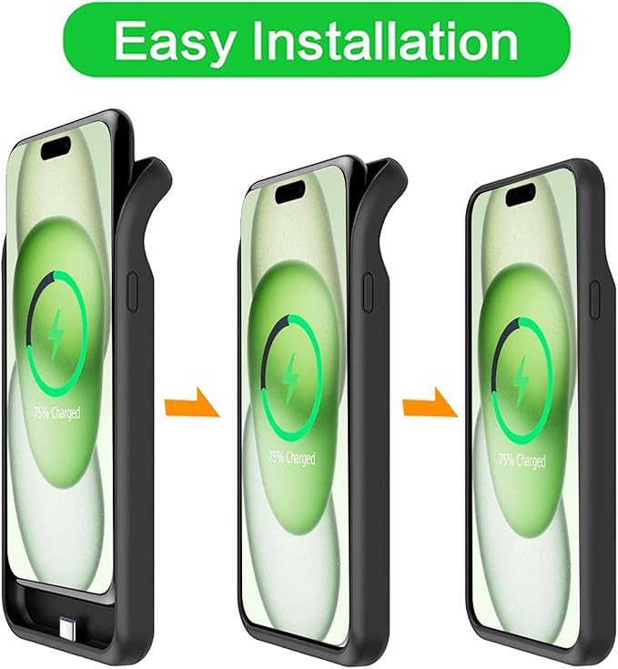 Battery Case for iPhone 15, Upgraded 10000mAh Rechargeable Portable Charging - Image 3