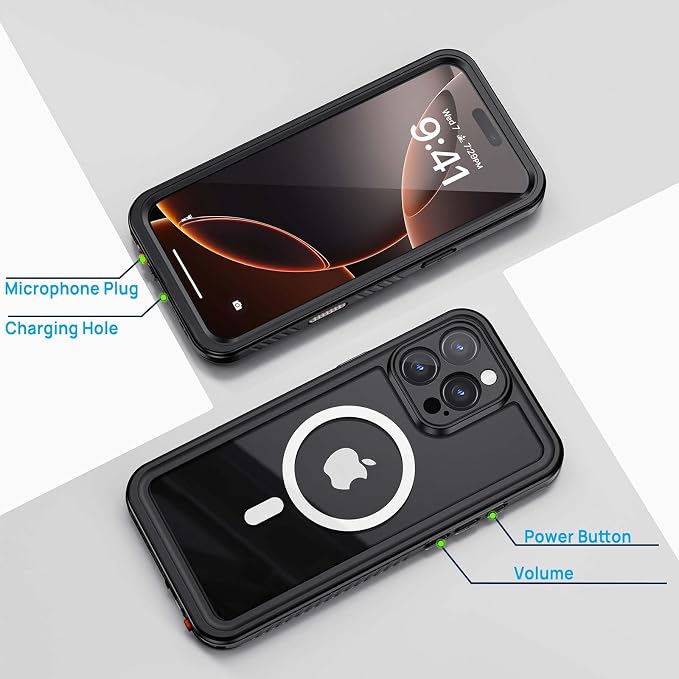 Lanhiem Magnetic for iPhone 16 Pro Max Case, Waterproof Dustproof Cover - Image 7