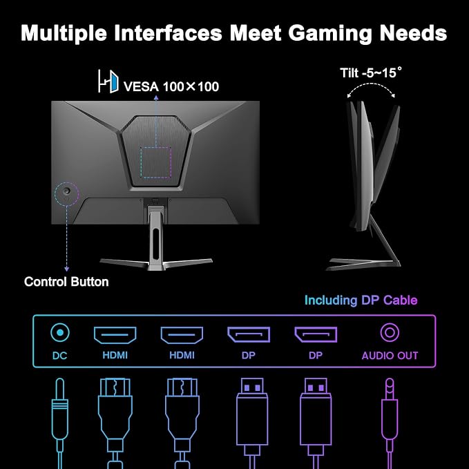 SANSUI 27 Inch WQHD 2560 x 1440 IPS Gaming Monitor, 180Hz 1ms Computer Monitor - Image 7