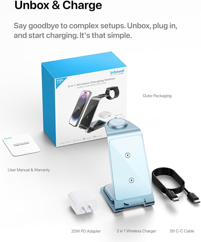 Intoval 3 in 1 Wireless Charging Station - Image 7