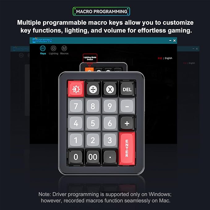 Adventurers K812 Wired Mechanical Numeric Keypad, 19-Key Hot-Swappable RGB - Image 4