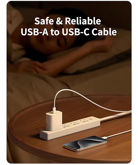 Woven USB-C Cable for Apple iPhone 16 Charger MFi Certified Extra Long USB A to - Image 6