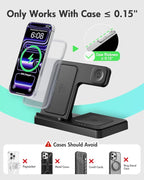 Wireless Charger iPhone Charging Station: 3 in 1 Charger Stand Multiple Devices - Image 3