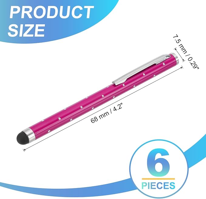 PATIKIL Stylus Pens for Touch Screens, Rose Red - Image 2