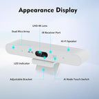 TOALLIN 4K Webcam with Microphone and Speaker, All-in-One Video Conferencing - Image 7