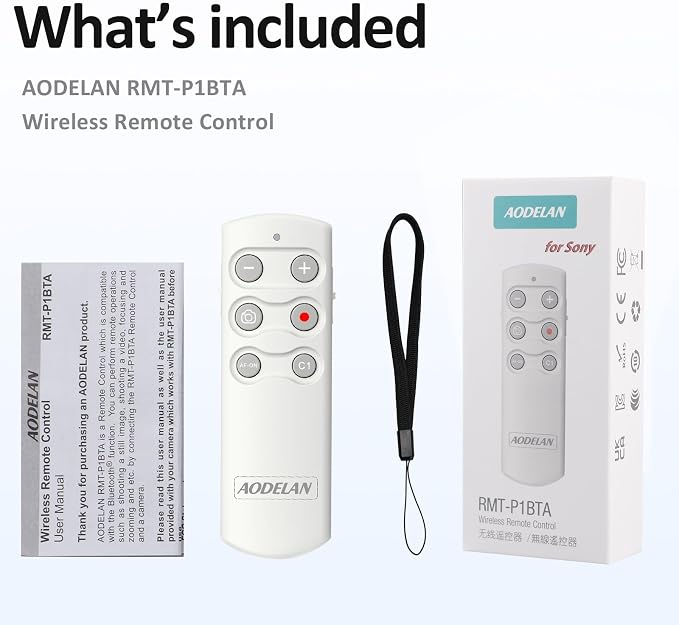 AODELAN Wireless Camera Remote Control, Shutter Release Compatible - Image 9
