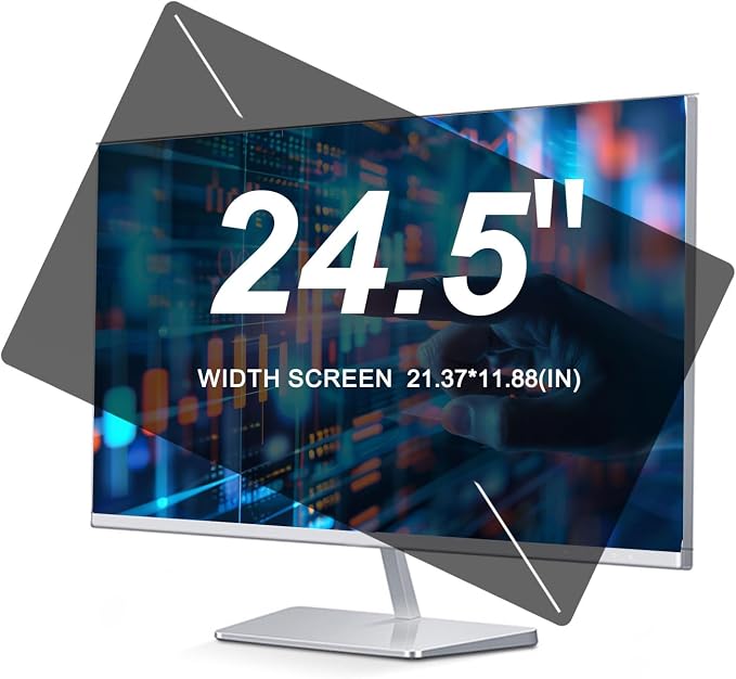 Computer Privacy Screen 24.5 Inch Removable Privacy Shield Anti Glare Monitor by Unknown