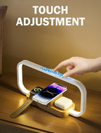 LED Bedside Lamp with Wireless Charger, 3 in 1 Touch Control Bedside Lamp - Image 7