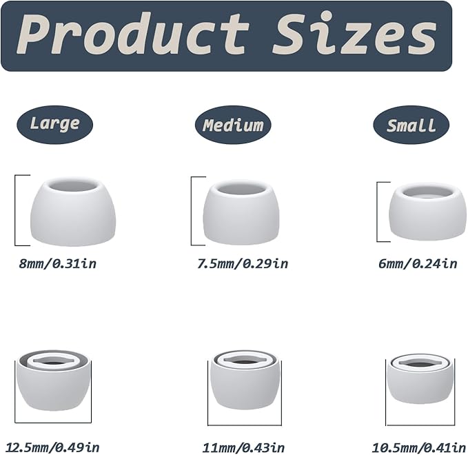 6 Pairs Replacement Eartips for Samsung Galaxy Buds Pro Headphones, Silicone - Image 3