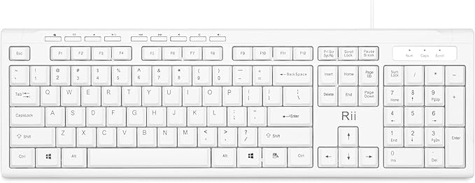 Rii RK907 Ultra-Slim Compact USB Wired Keyboard by Rii