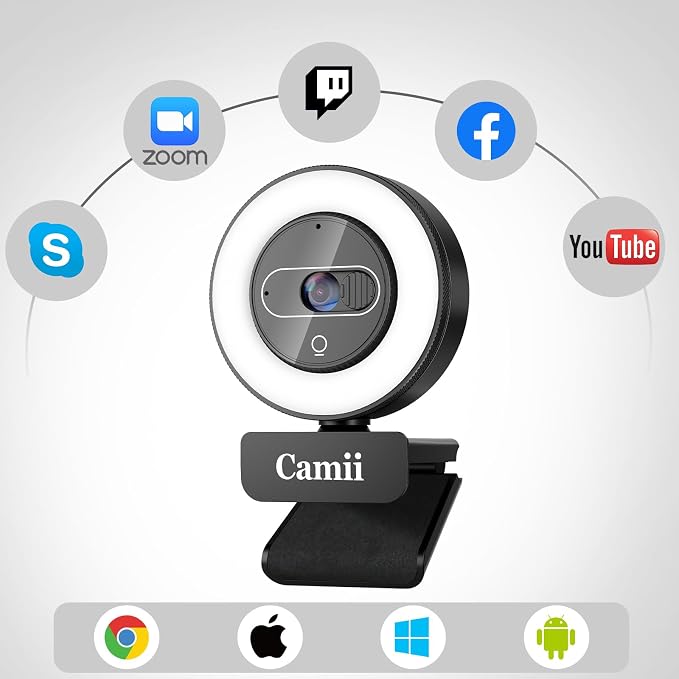 4K Webcam with Light, HD Webcam - Image 8
