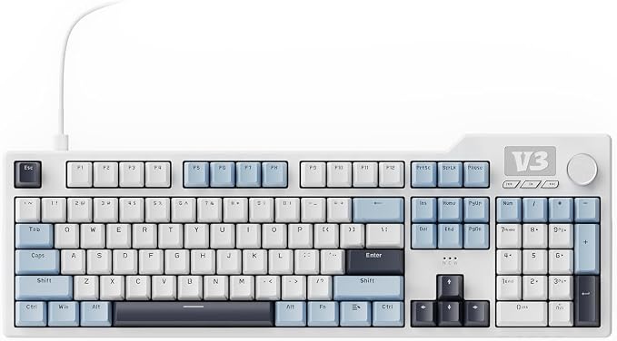 AJAZZ AK35I V3 104-Key Full Size Wired Gasket Mount Gaming Keyboard by DAIDAI