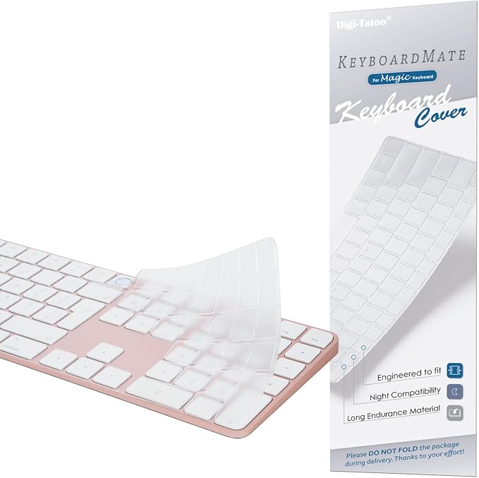 Keyboard Cover for iMac Magic Keyboard Ultra Thin Clear Protector Skin by Digi-Tatoo
