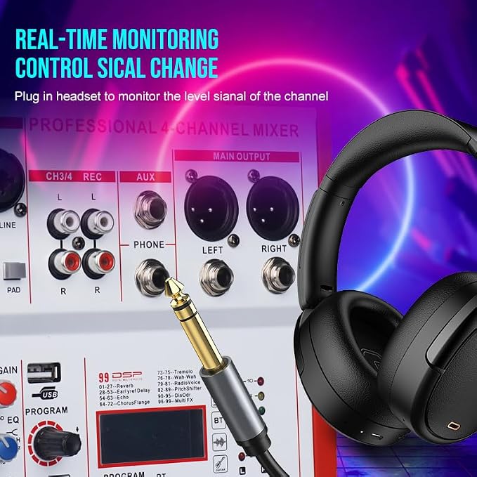 mw-4 white 4Channel Audio Mixer - Image 7