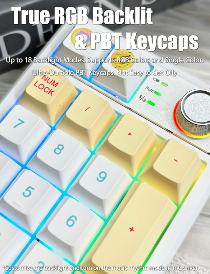 Gasket Creamy Mechanical Numpad Programmable Macro Keypad Wireless - Image 5