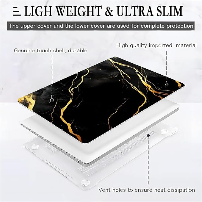 Compatible with MacBook Air 13.3 13.6 Inch Case 2022 2021 2020 2019 Plastic - Image 2