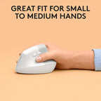 Logitech Lift for Mac Wireless Vertical Ergonomic Mouse, Quiet Clicks, Silent - Image 7