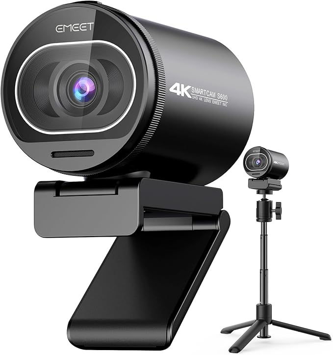 EMEET S600 4K Webcam with Tripod by EMEET