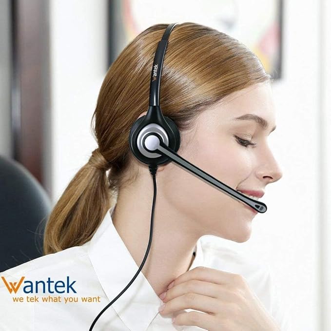 Wantek Phone Headset Wired Computer Headset - Image 3