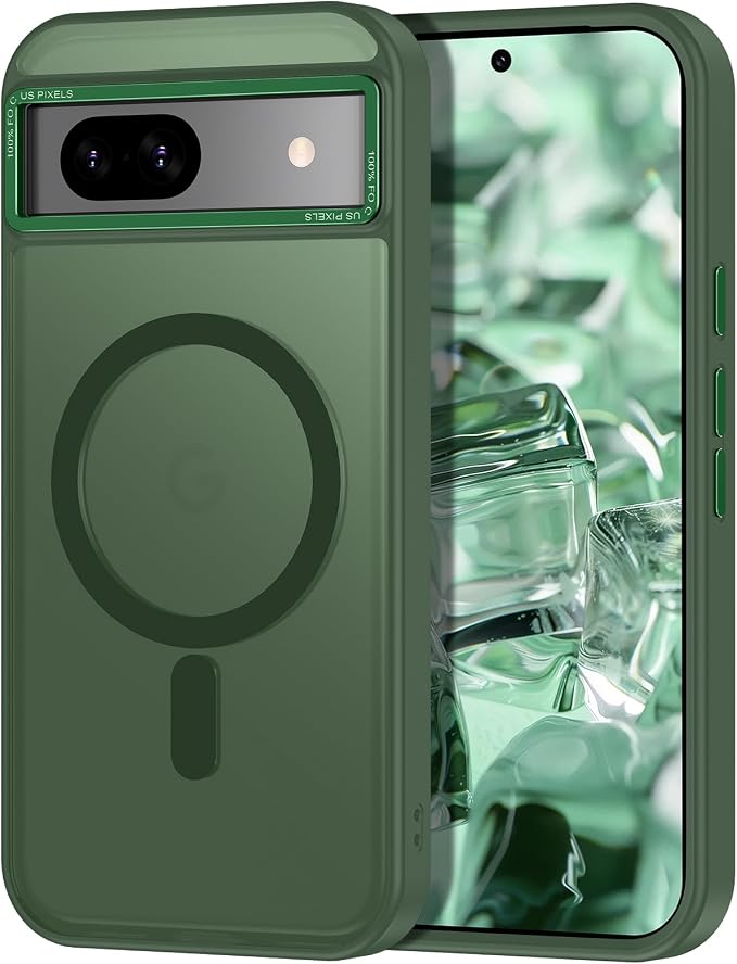 Magnetic for Google Pixel 8a Case, Shockproof Slim Translucent Matte Anti-Slip by Casehas
