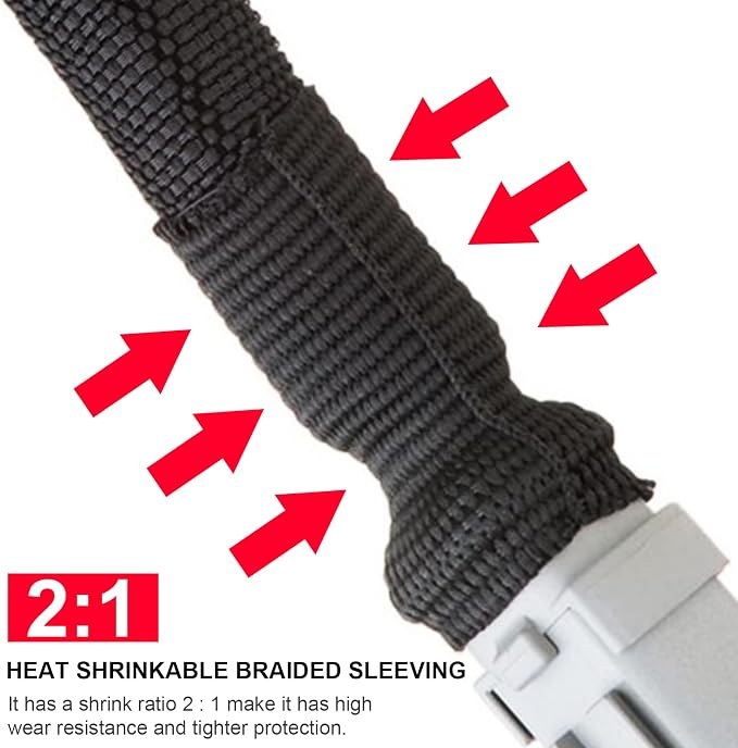Heat Shrinkable Braided Sleeving 2:1 Ratio- Abrasion Protection Flexibility - Image 3