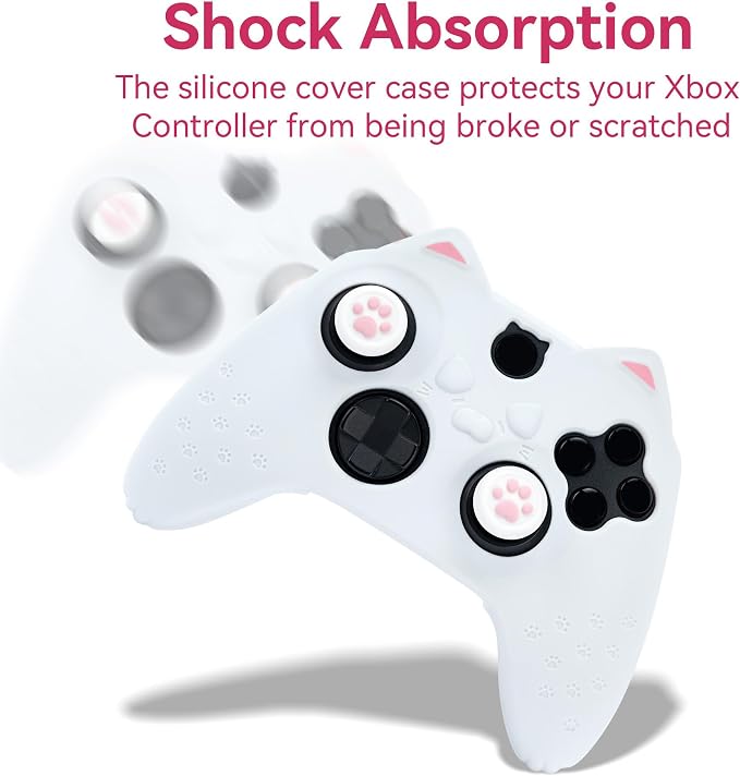 GeekShare Cat Paw Controller Skin Grips Set Anti-Slip Silicone Protective Cover - Image 3
