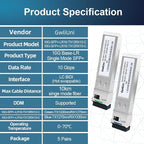 5 Pairs 10G BIDI SFP+ Single Mode Fiber Module Network Transceiver, LR SM - Image 7
