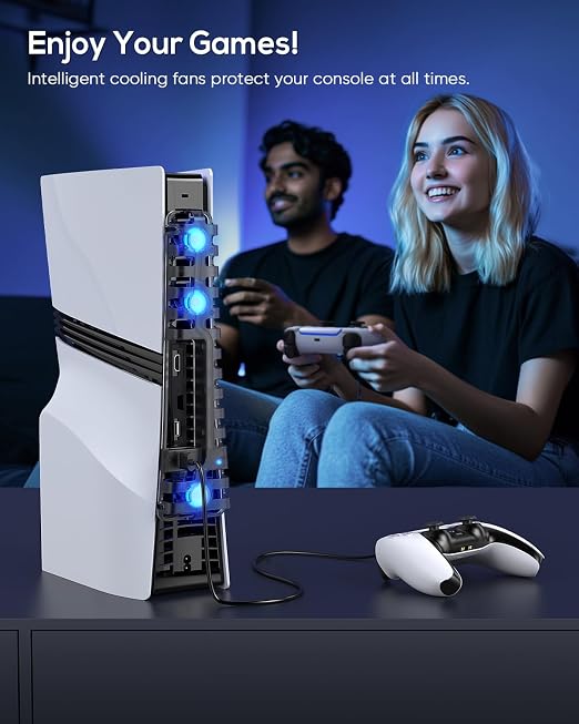 Auto Cooling Fan for PS5 Pro/Slim, USB 3.0 Port, Adjustable 3 Speed, - Image 7