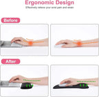 MOSISO Wrist Rest Support for Mouse Pad & Keyboard Set, Ergonomic Mousepad - Image 3