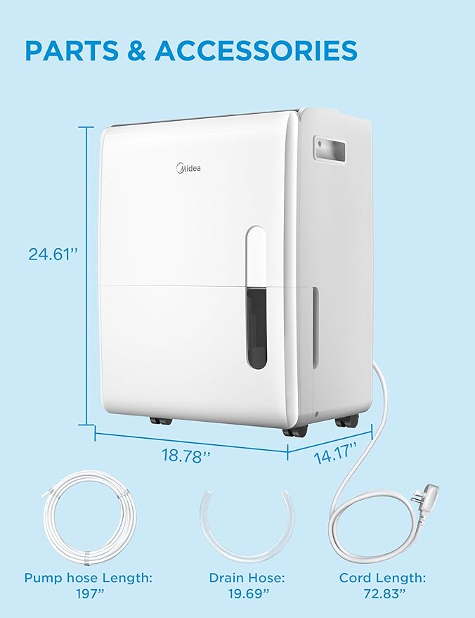 Midea 5, 500 Sq. Ft Dehumidifier - Image 7