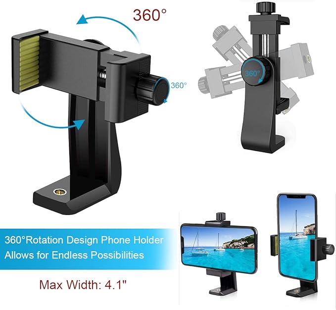 Endurax 60" Phone Tripod for Canon Camera Stand - Image 4