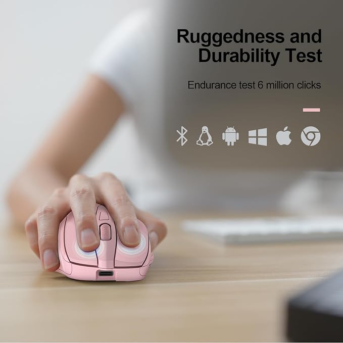 TECKNET Wireless Mouse Rechargeable 4800 DPI Silent USB A & Bluetooth Mouse 6 - Image 7