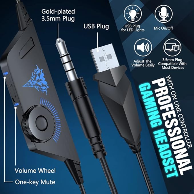 BENGOO V-4 Gaming Headset for Xbox Series X|S, Xbox One, Nintendo Switch - Image 4