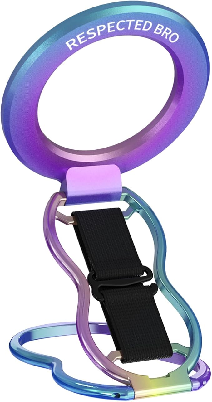 Magnetic-Phone-Grip-Stand-with-Finger-Strap, 4-in-1 Magnetic Ring Holder - Image 8