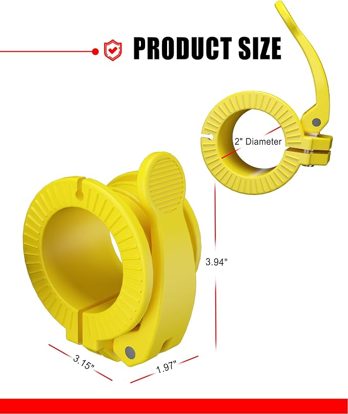 Olympic Barbell Clamps 2 inch Adjustable Barbell Clips Quick Release Pair of - Image 3
