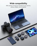 PQRQP 3 in 1 Microphone for iPhone/Android/Camera, Wireless Lavalier Microphone - Image 8