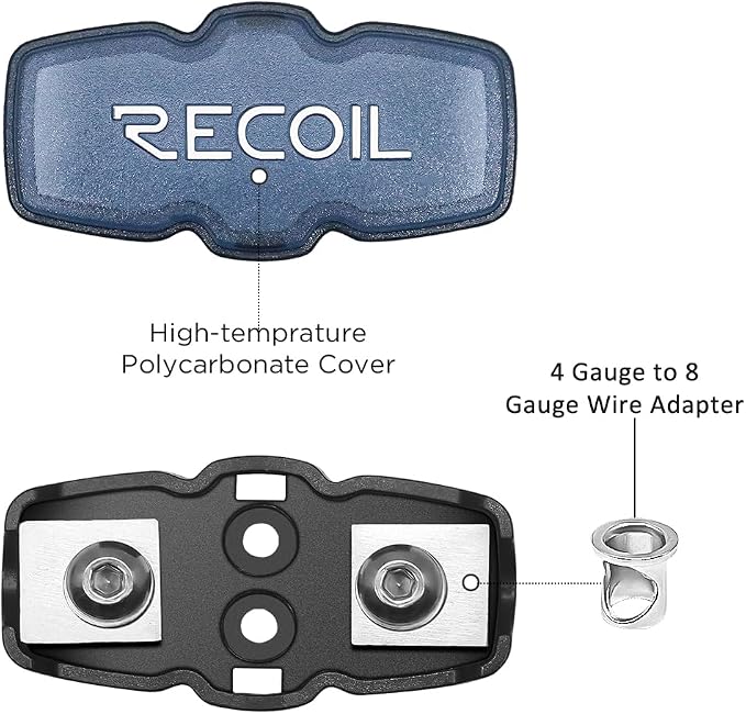 Recoil SFH11-5 5pcs Super Compact Mini-ANL Inline Fuse-holder 4/8 Gauge In & Out - Image 3