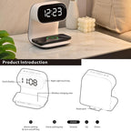 Digital Alarm Clock with Wireless Fast Charging Station 15W Touch Smart Lamp - Image 7