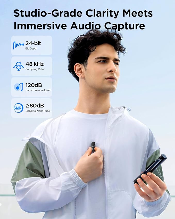 BOYA Magic-05 Wireless Lavalier Microphone, 30Hrs Battery, 328FT Los Range - Image 4