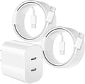 Dual Port USB C Charger for iPhone 16 15, Quick Double USBC Charger Fast by SpeedScope